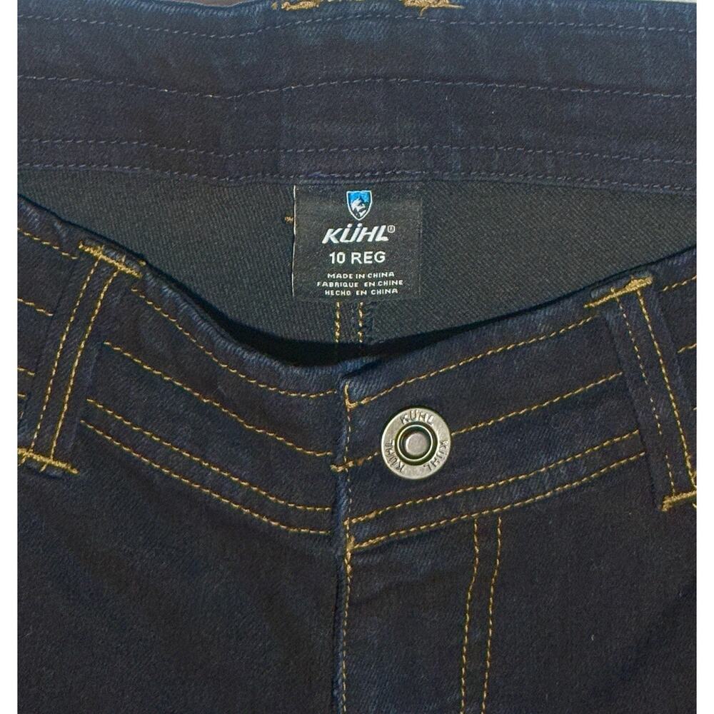 Kuhl Danzr Skinny Jeans 360 Stretch Midnight Blue Drawcord Inner Waist Womens 10 - Picture 2 of 16